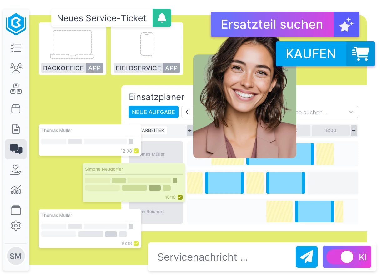Service optimiert für Erfolg – Backoffice und Smart-Service-App